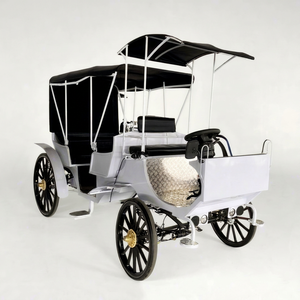 Chariot de tourisme personnalisé Zhenda, chariot à chevaux convertible noir à quatre roues en acier, pour 6 personnes, chariot européen, transport spécial - Product Image 1