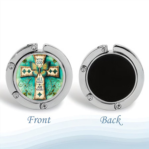 Promotional Gift Set Butterfly Cross Design Zinc Alloy <b>Folding</b> Portable Desktop Hook Exquisite Fashionable Ladies' Bag Hook - Product Image 4