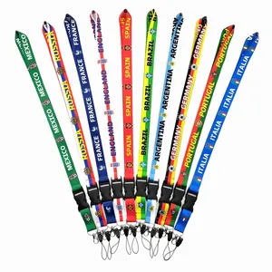 Fashion Customized Colorful Beautiful Customized Polyester Leather Lanyards