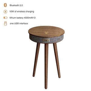 Mobilier intelligent HOMEMORE table basse en <span class=keywords><strong>bois</strong></span> pour lit haut-parleur <span class=keywords><strong>hifi</strong></span> chargeur de table sans fil avec port usb - Product Image 5