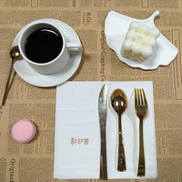 Serviettes en lin personnalisé solide 25/30/40cm serviettes Airlaid colorées pour Cocktail déjeuner dîner sac à logo imprimé