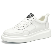 Nouveaux modèles alibaba chaussures hauteur augmentant pour hommes 7cm en cuir véritable blanc Sneaker marque luxe ascenseur bottes de haute qualité