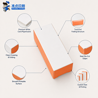 Boîtes d'emballage en carton blanc à surface lisse pliables avec impression de logo personnalisée pour parfum, bougie, gloss à lèvres