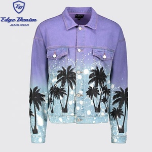 <span class=keywords><strong>Giacca</strong></span> Premium Tie-Dye da <span class=keywords><strong>Uomo</strong></span> in Cotone di Alta Qualità, Manica Lunga, Stampa Personalizzata, <span class=keywords><strong>Giacca</strong></span> in Denim Funky da Motociclista - Product Image 2