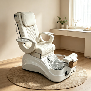 Fauteuil de pédicure électrique en cuir Mason avec lampe LED 7 couleurs et ensemble spa - Siège inclinable réglable de la marque Mason - Product Image 2
