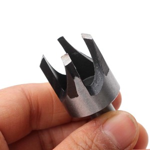 Plug Cutting Bits 8 Pc Set Carbide Woodworking Drill Bit For Hole Opening Cylindrical <b>Reamer</b> With Round Shank - Product Image 3