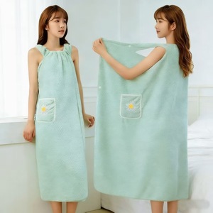 Toalla de Baño MHK para Mujer, Tipo Bata, Absorbente, para Secar el Cabello, Estilo Largo, Lavable - Product Image 4