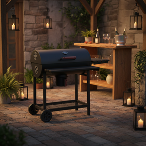 Carrito <span class=keywords><strong>para</strong></span> parrillas de barbacoa de acero de lujo, <span class=keywords><strong>asador</strong></span> resistente de altura ajustable <span class=keywords><strong>para</strong></span> <span class=keywords><strong>ahumador</strong></span> de fiesta Premium, barbacoa de carbón, Encendido automático - Product Image 2