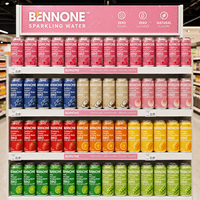 Boisson gazeuse pétillante à l'ananas BENNONE sans sucre, eau gazeuse fruitée, canette portable de 300 ml