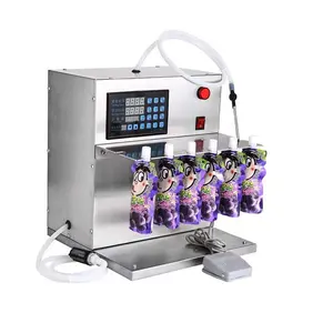 Semi-automatic Two Heads 2L Stand up Spout Pouch Bag Filling Machine For Liquid Lotion Engine Oil Juice