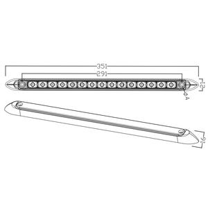 Nuevas Luces de Freno de Posición Alta para Camiones y Remolques Estilo Americano SAE-DOT, Luces de Posición Traseras con Intermitentes Fluidas de 12 Pulgadas - Product Image 5