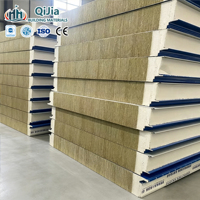 Panneaux sandwich pour toiture en laine de roche ignifugée avec bordure scellée en polyuréthane, panneaux muraux isolés pour entrepôts, chambres froides, usines, bardage métallique