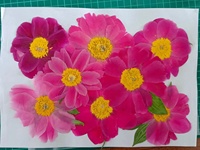 Bunga Peony cetak
