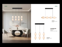 Lustre linéaire moderne à 6 lumières en verre texturé, métal noir, pour îlot de cuisine, salle à manger, salon