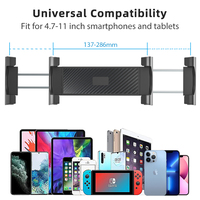 Support de téléphone et tablette pour appuie-tête de voiture 360° °   Support de siège arrière réglable et rétractable pour appareils de 4,7 à 11 pouces – Essentiels de voyage pour enfants