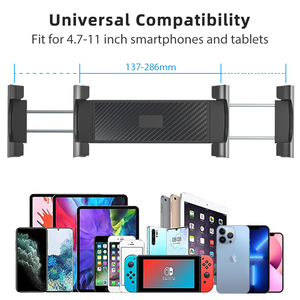 Soporte para Teléfono <span class=keywords><strong>y</strong></span> Tablet para Reposacabezas de Coche, 360° °   Soporte Ajustable <span class=keywords><strong>y</strong></span> Retráctil para Asiento Trasero para Dispositivos de 4.7-<span class=keywords><strong>11</strong></span> Pulgadas, Esenciales de Viaje para Niños - Product Image 5