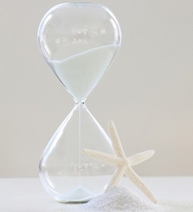 Làm bằng tay thủy tinh rắn đáy phẳng đồng hồ cát lớn 1 giờ Tính năng xoay - Product Image 3