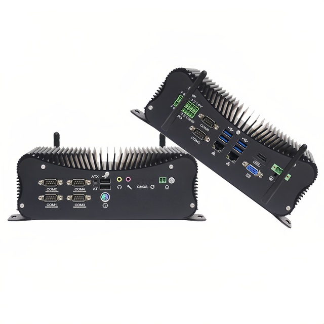 Linkleaps High Performance Fanless Industrial Mini PC Embedded Box PC Supports 4th to 13th Gen Core I7 I5 I3 with 6 COM Dual GbE