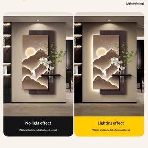 Peinture décorative hydroponique en <span class=keywords><strong>grès</strong></span> vert avec lumière LED silencieuse pour l'entrée de la maison, le couloir, le salon - Product Image 4