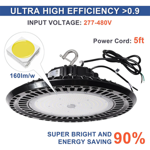 200W 480V LED UFO High Bay Light-CCT 5000K-AC 277V ~ 480V-32.000 lúmenes-5 años de garantía-ETL + DLC 5,1 - Product Image 6