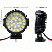 Phare de travail LED rond de 7 pouces 81W, étanche IP68, 12-48V, lampe auxiliaire pour conduite tout-terrain, voiture, camion, chariot élévateur, machines