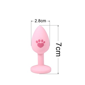 Özelleştirilebilir kedi pençe desen popo fiş köy silikon Anal fişler yetişkin seks oyuncak çift için - Product Image 2