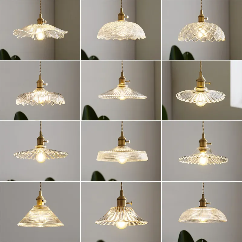 Zhongshan Lighting Factory Wholesale Glass Lampshade Single Hanging Lamps Pendant Light For Kitchen Island