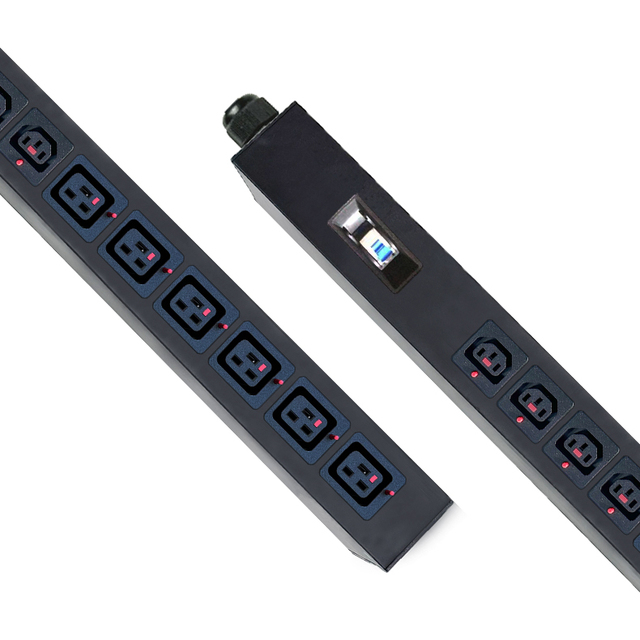 12 Port Entry-Level High Power Three Phase PDU with Circuit Breakers Surge Overload Guard 400V 250A Rack Mount PDU