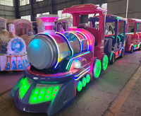Train touristique électrique sans rails en acier aux couleurs personnalisées pour adultes et enfants, utilisation dans les centres commerciaux, 4-5 places