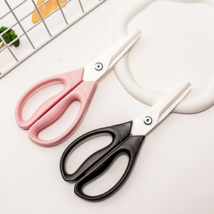 Ceramic Baby Food Scissors Pink Black Straight Head Household <b>Kitchen</b> Meat Vegetable Cutting Tools - Product Image 1