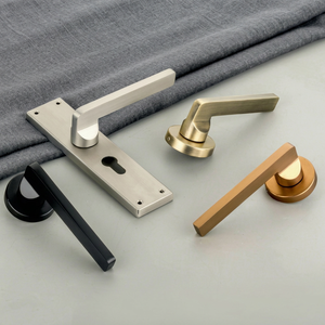 Modern Mortis <b>Lock</b> Lever <b>Lock</b> Square Rose Door <b>Handles</b> Interior Door Hardware Premium Minimalist Design Looks For Wooden Door - Product Image 1