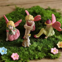 Figurines de fées miniatures avec ailes, en résine, faites à la main, peintes à la main, taille personnalisée, accessoires pour pot de jardin, objets de collection, marque Wutong