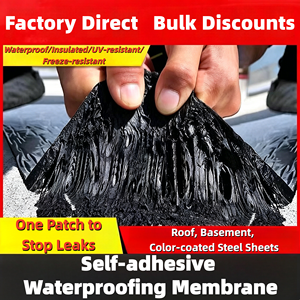 Membrane d'étanchéité auto-adhésive en aluminium SBS modifiée, de qualité supérieure, à application à froid, pour la réparation des toits plats, des gouttières et des cheminées, et la résolution des fuites. - Product Image 1