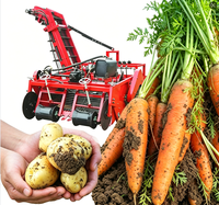 Machine de plantation, de creusement et de récolte montée sur tracteur pour l'ail, les pommes de terre, les arachides, le manioc, les oignons, les radis et les carottes