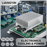 Profilé d'extrusion en aluminium LIANGYIN pour dissipateur de chaleur, alliage 6063, revêtement en poudre, compatible avec les robots Bosch Rexroth