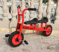 Tricycle à pédales deux places pour enfants d'âge préscolaire, vélo de jeu d'extérieur pour maternelle, jouet pour enfants