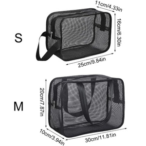 Sac de Douche en Maille avec Fermeture Éclair, Sac Fourre-Tout, Rangement Cosmétique, Multifonctionnel, Grande Capacité, Portable pour Organisateur - Product Image 2