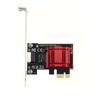 2.5G 기가비트 네트워크 LAN 카드 10/100/1000Mbps PCI-E 쿨러 포함 Realtek 칩셋 데스크탑 PC 무선 이더넷 RJ45