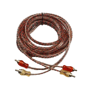 to 2R RCA amplifier audio <b>cable</b>, with nickel-plated connectors, bare copper conductors, PVC sheath, suitable for home theater - Product Image 2