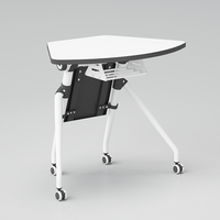 Table de formation professionnelle haut de gamme en bois, pliable, avec roulettes, pieds en acier, étagère de rangement, design moderne, convertible et extensible pour bureau