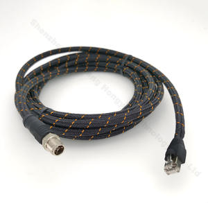 IP67 M12 X-code 8 针公/母连接器转 RJ45 CAT5e CAT6 CAT 6A 屏蔽工业以太网电缆 - Product Image 5