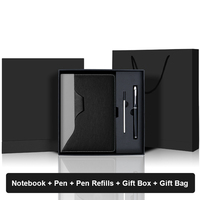 Coffret de papeterie exécutive en cuir végétalien avec fente pour stylo et design cousu, pour fournisseur en gros, en vrac avec sac en papier
