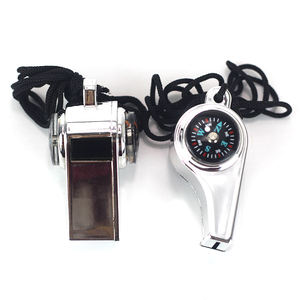 Silbato <span class=keywords><strong>de</strong></span> Emergencia Multifunción <span class=keywords><strong>de</strong></span> Metal Pulido JAXY MH3-2, 3 en 1, Brújula Salvavidas, Termómetro - Product Image 6