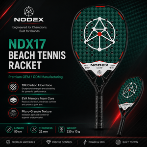 Racchetta da Beach <span class=keywords><strong>Tennis</strong></span> NODEX Premium OEM, in Fibra di Carbonio 18K, Personalizzabile e Professionale - Product Image 2