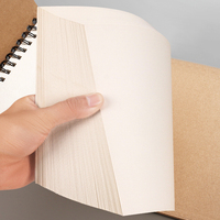 Carnet de croquis A4 16K 160g en papier écologique pour dessin au crayon, couverture personnalisée en kraft, reliure spirale, promotionnel