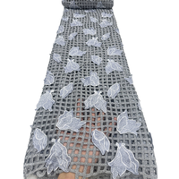 Tissu en dentelle guipure de haute qualité NI.AI, tissu en dentelle cordée 3D avec appliques nigérianes pour fêtes et mariages