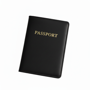 หนังสือเดินทางและที่ใส่บัตรหนัง PU สไตล์คลาสสิกขนาด13.8x10.4ซม. ไม่มีสีปิดตามที่กำหนด - Product Image 1