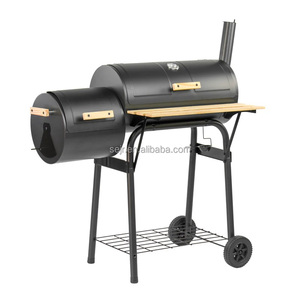 SEJR Moveable Trolley <strong>Barrel</strong> Barbecue Charcoal <strong>BBQ</strong> <strong>Grill</strong> With Lid 102x62x113cm - Product Image 1