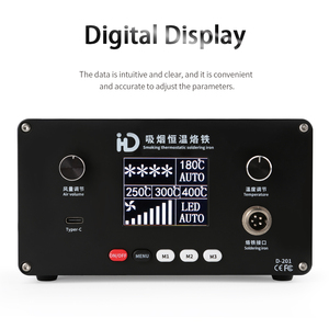 <span class=keywords><strong>Soldador</strong></span> Eléctrico Multifuncional D201 con Temperatura Constante para Trabajos <span class=keywords><strong>de</strong></span> Mantenimiento, Soldadura <span class=keywords><strong>de</strong></span> <span class=keywords><strong>Estaño</strong></span>, Ventilador <span class=keywords><strong>de</strong></span> Extracción <span class=keywords><strong>de</strong></span> Humos, Herramienta <span class=keywords><strong>de</strong></span> Reparación - Product Image 3