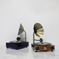 Ornements d'art de lecteur audio classique à motif rayé rétro Objet de pièces de cristal de conception surélevée
